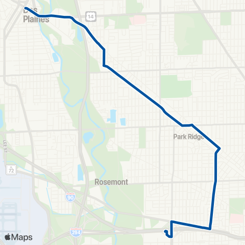 Pace Busse Highway map