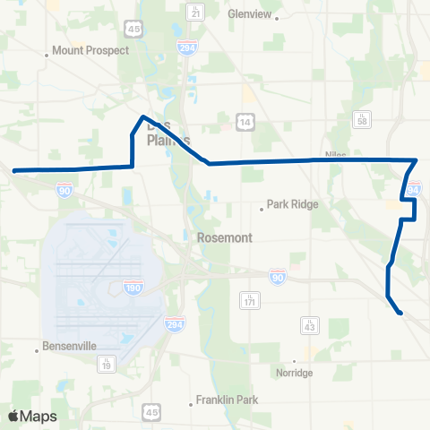 Pace Oakton Street map