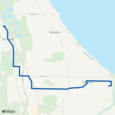 Pace Wilmette Avenue map