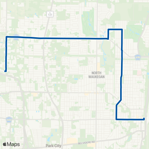 Pace Gurnee via Sunset map