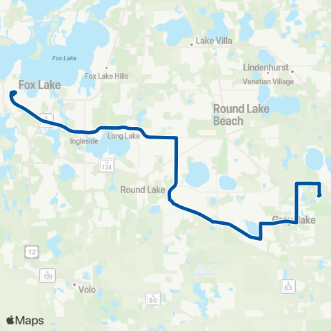 Pace Fox Lake - Clc map