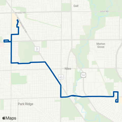 Pace West Niles Local map