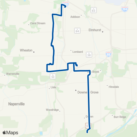 Pace Central DuPage map