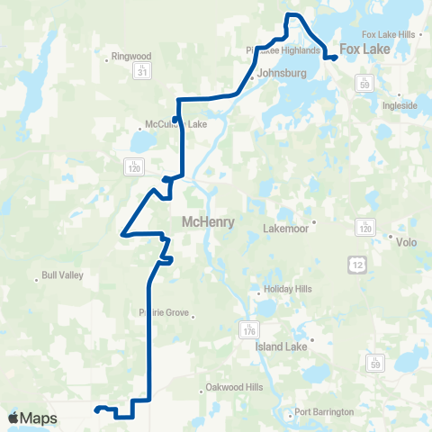 Pace Crystal Lake-Fox Lake map