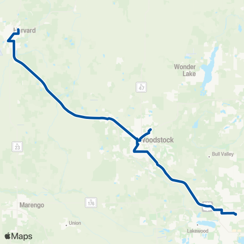 Pace Crystal Lake-Harvard map