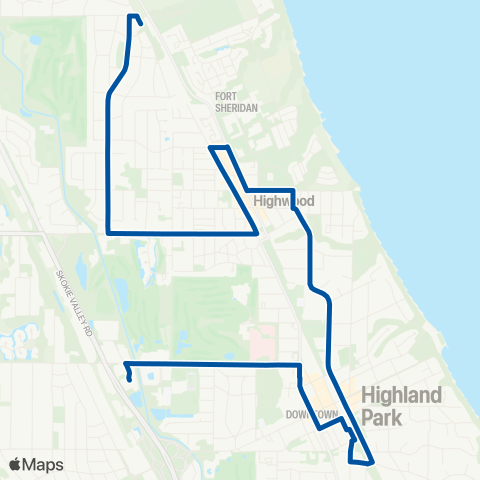 Pace Highland Park - Highwood map