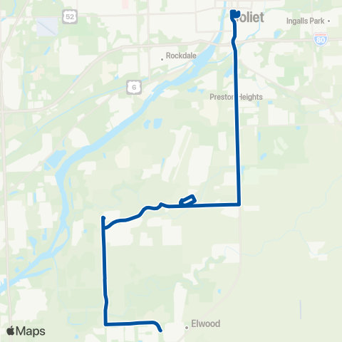 Pace Joliet - Elwood - Centerpoint map