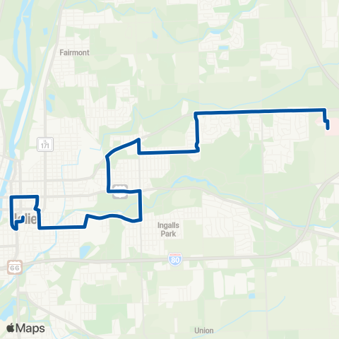 Pace East Joliet map