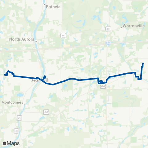 Pace West Galena - Naperville map