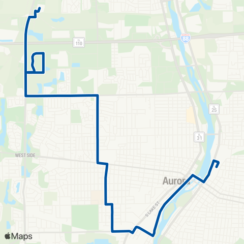 Pace West Aurora map