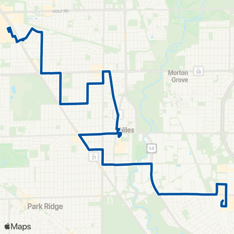 Pace East Niles Local map