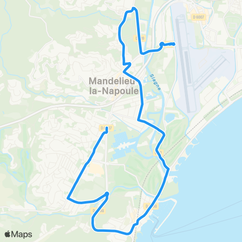 Palmbus Navette Mimoplage map