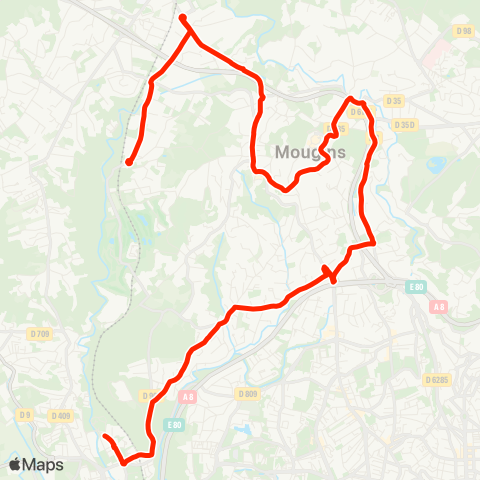 Palmbus Mougins P.A. de Saint martin - Ranguin map