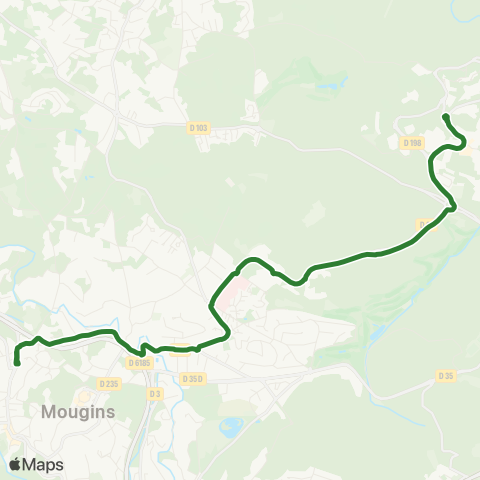 Palmbus Gare rout. des Messugues - Mougins Tournamy map