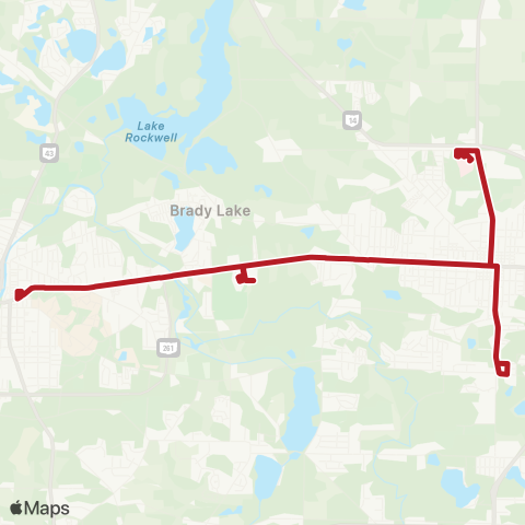 PARTA Interurban East map