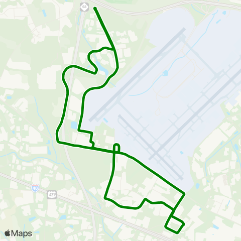 Piedmont Authority for Regional Transportation (PART) Burgess / Regional Rd. Route map