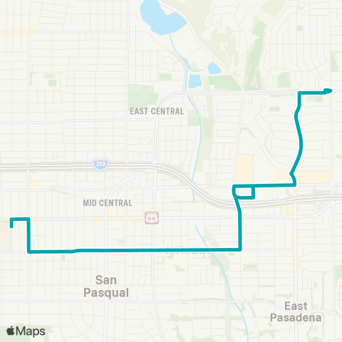 Pasadena Transit PCC - SMV Station - Michillinda map