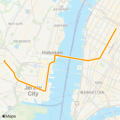 PATH Journal Square - 33rd Street map