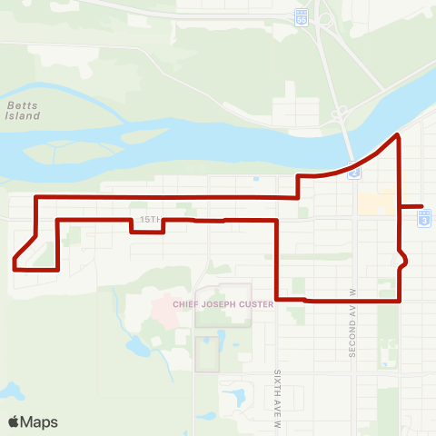 Prince Albert Transit West Flat map