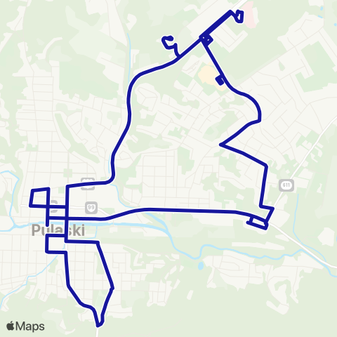 Pulaski Area Transit Walgreens map