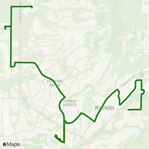 Placer County Transit Lincoln / Sierra College map