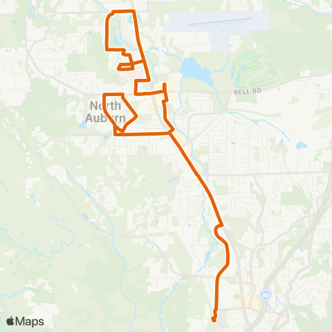 Placer County Transit Highway 49 map