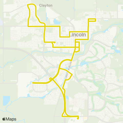 Placer County Transit Lincoln Circulator map