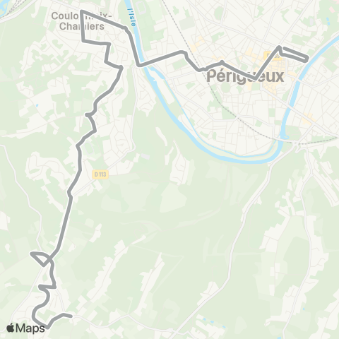 Péribus Ligne K4b map