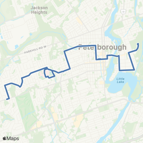 Peterborough Transit Weller map