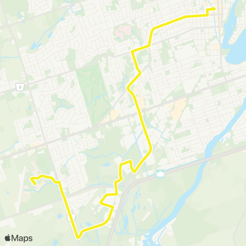 Peterborough Transit The Parkway map