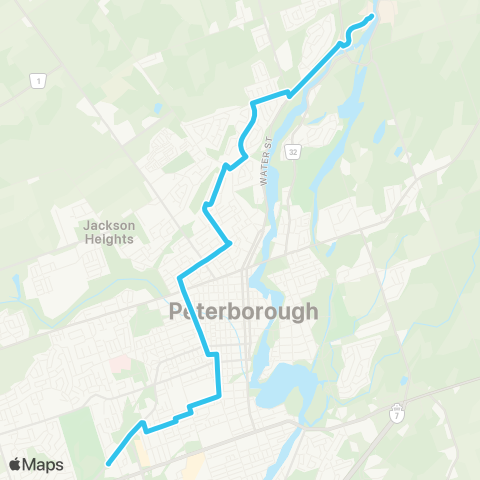 Peterborough Transit Park map