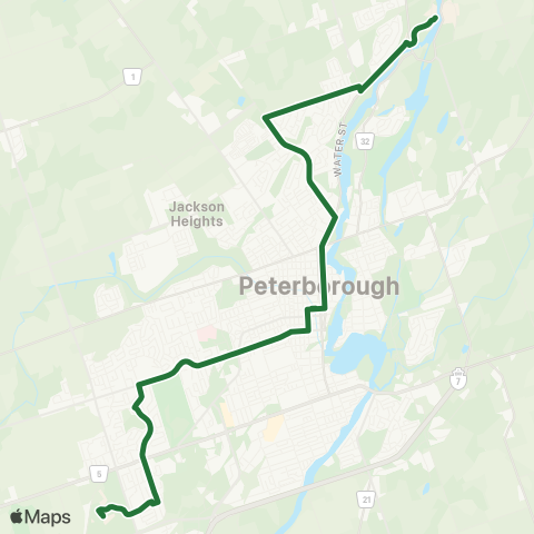 Peterborough Transit Sherbrooke map