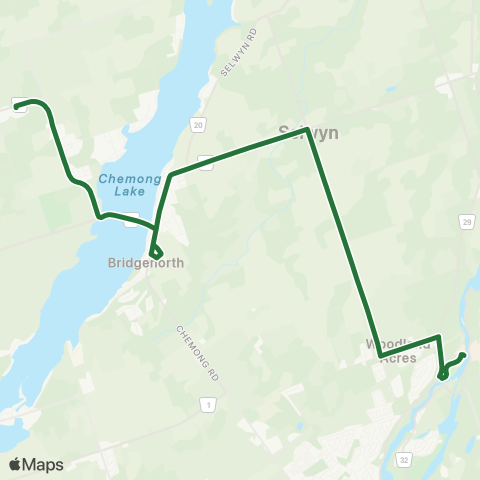 Peterborough Transit Ennismore map