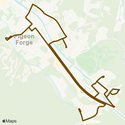 Pigeon Forge Mass Transit South Parkway map