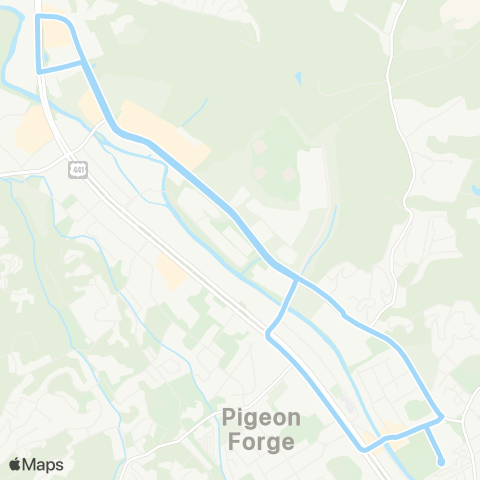 Pigeon Forge Mass Transit Route D map