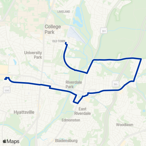 TheBus Hyattsville Crossing / Metrorail Station map