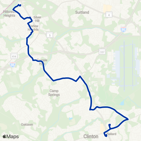 TheBus Naylor Road Metro / Clinton map