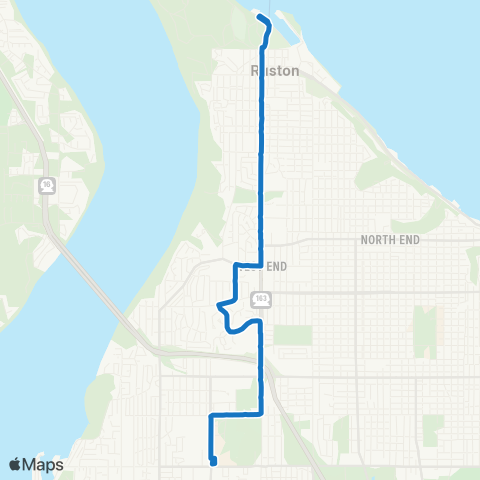 Pierce Transit Pearl St map