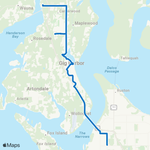 Pierce Transit Gig Harbor map