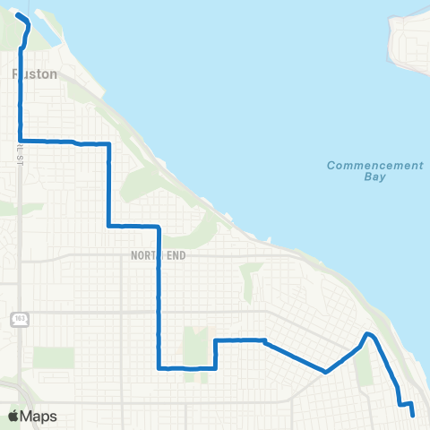 Pierce Transit Pt Defiance map