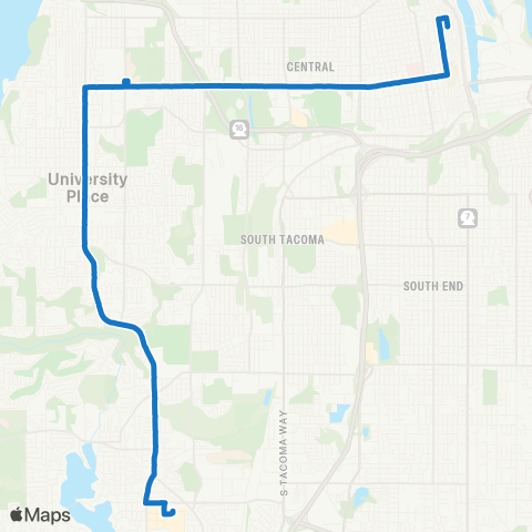 Pierce Transit S 19th St / Bridgeport map