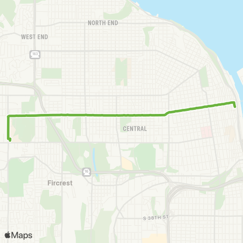 Pierce Transit S 12th St map