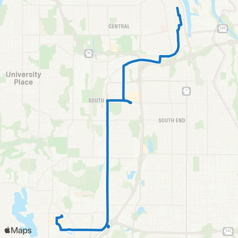 Pierce Transit Lakewood / Tacoma map