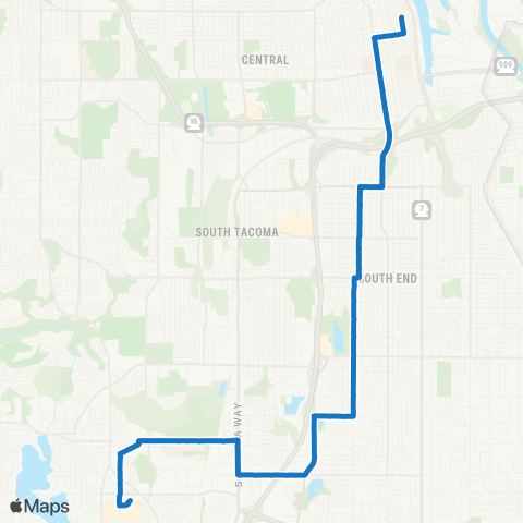 Pierce Transit Sheridan / M St map