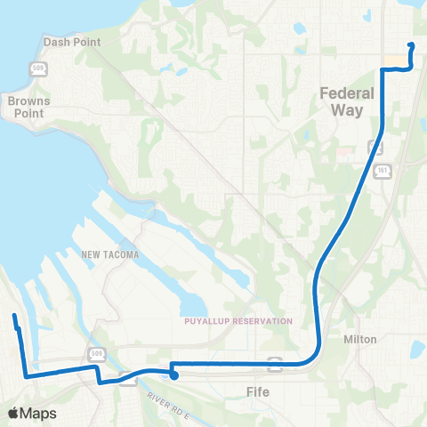 Pierce Transit Federal Way map