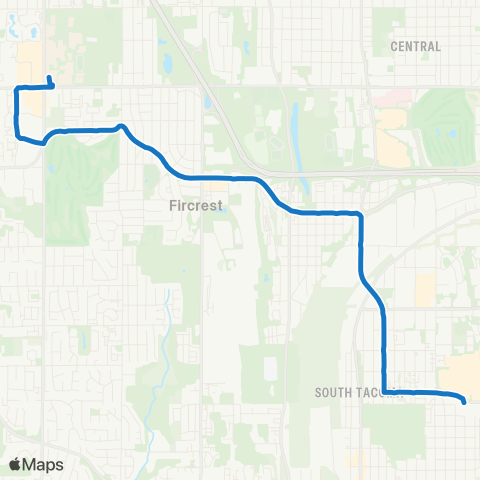 Pierce Transit Fircrest / TCC map