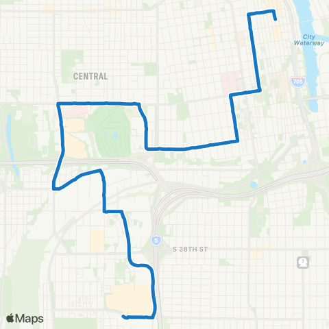 Pierce Transit Union / S 19th St / Hilltop map