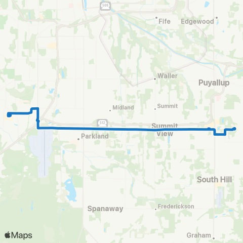 Pierce Transit Lakewood / South Hill map