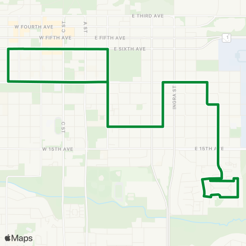 People Mover Senior Center map