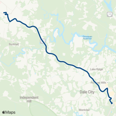 OmniRide East-West Express map